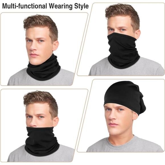 2 Pack Winter Neck Gaiter Warmer for Men&Women,Windproof Face Cover Fleece Face - Picture 6 of 8